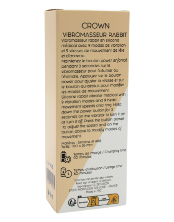 Vibromasseur Rabbit CROWN Double Action avec Écran LCD - SX-V173