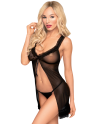 After Sunset - Babydoll & String - Noir
