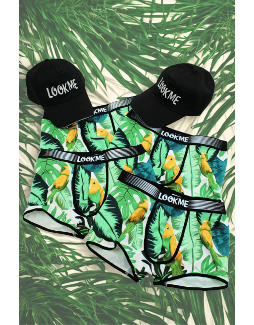 Pack 4 Boxer LM2402-67BIR LOOKME  2 Casquettes Offertes