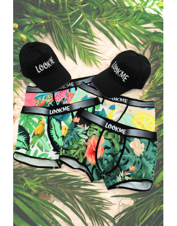 Pack 4 Boxer LM2402-67 LOOKME  2 Casquettes Offertes