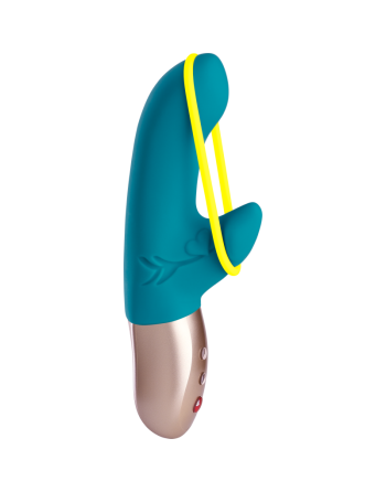 Amorino - Vibromasseur Rabbit -  Bleu & Jaune Fluo - Fun Factory