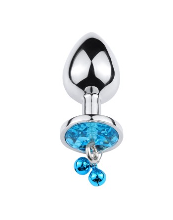 Plug Bijou Aluminium avec Clochettes - Taille M - Bleu