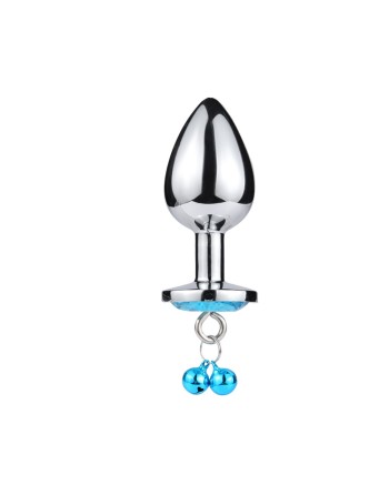 Plug Bijou Aluminium avec Clochettes - Taille M - Bleu