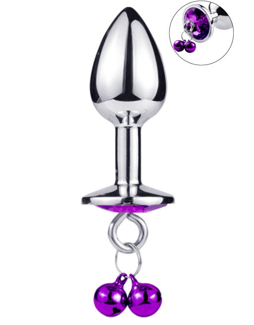 Plug Bijou Aluminium avec Clochettes - Taille S - Violet Plug Bijou Aluminium avec Clochettes - Taille S - Violet