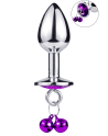 Plug Bijou Aluminium avec Clochettes - Taille S - Violet