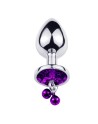 Plug Bijou Aluminium avec Clochettes - Taille S - Violet