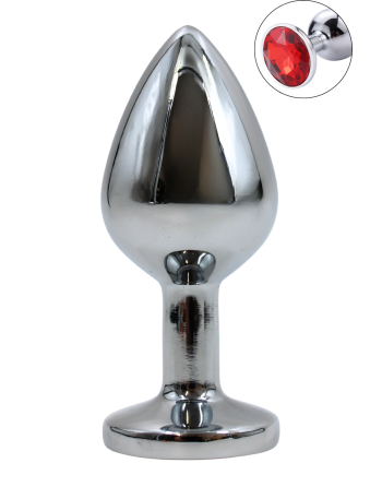 Plug bijou en aluminium bijou rouge Medium