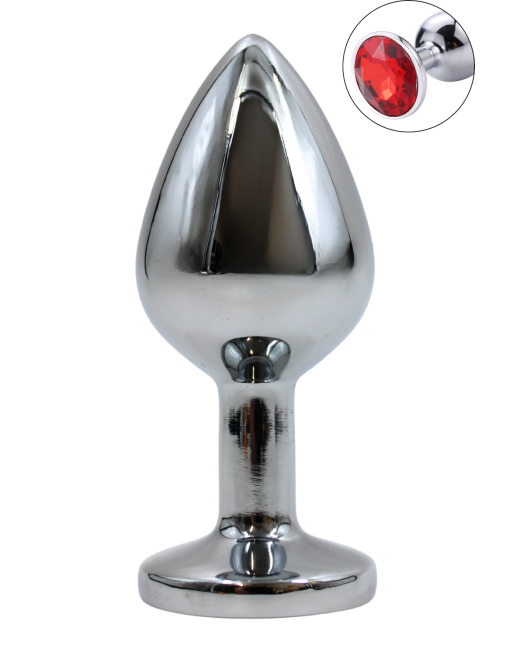 Plug bijou en aluminium bijou rouge Medium Plug bijou en aluminium bijou rouge Medium