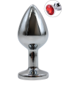 Plug bijou en aluminium bijou rouge Medium