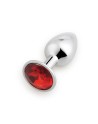 Plug bijou en aluminium bijou rouge Medium