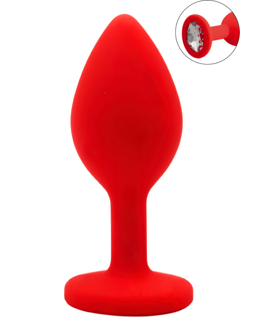 Plug rouge bijou cristal Small Plug rouge bijou cristal Small