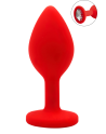 Plug rouge bijou cristal Small