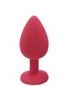 Plug rouge bijou cristal Small