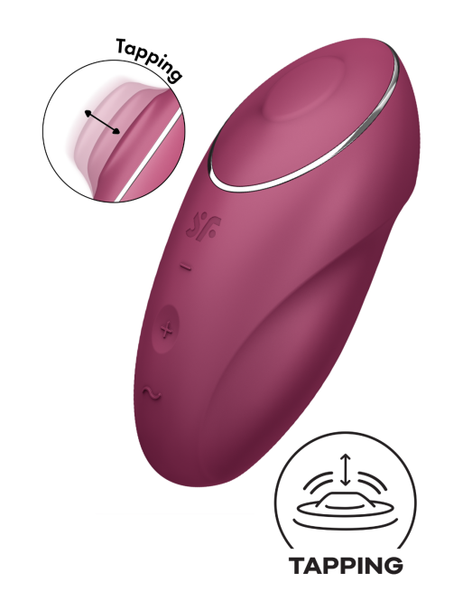 Vibromasseur à poser, stimulateur clitoridien rouge Tap Climax 1 Satisfyer - CC597858 Vibromasseur à poser, stimulateur clitoridien rouge Tap Climax 1 Satisfyer - CC597858