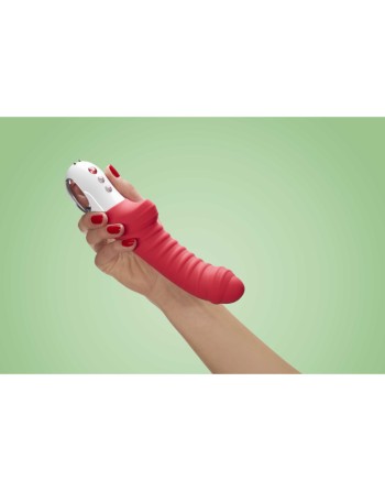Tiger - Vibromasseur strié - Rouge indien