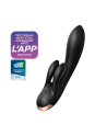 Double Flex Connect Noir Vibromasseur rabbit Satisfyer 
