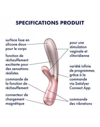 Hot Lover pink Vibromasseur rabbit chauffant Satisfyer 